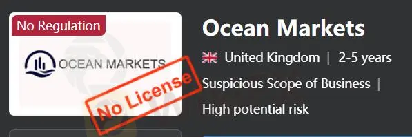 Ocean Markets 是否合法? Ocean Markets 是否合法?