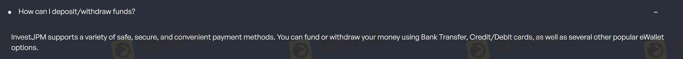 Deposit and Withdrawal Deposit and Withdrawal