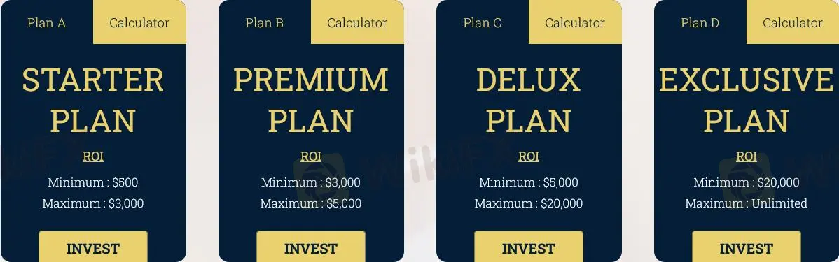 Comparaison des plans d'investissement