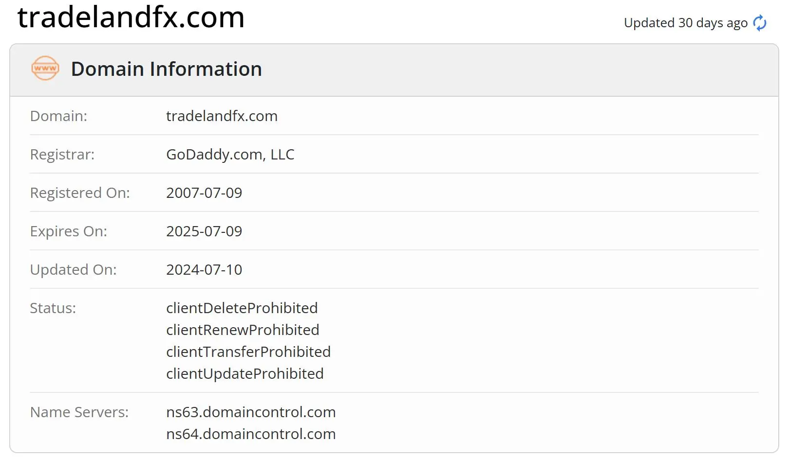 Domain information Domain information
