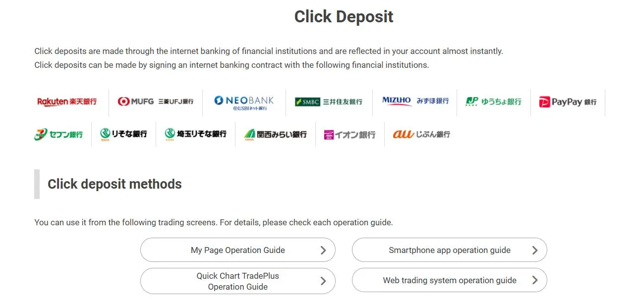 Click deposit