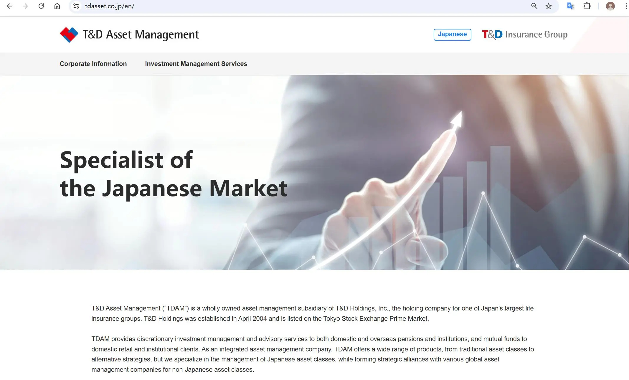 T&D's homepage