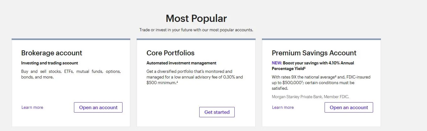Etrade Account Types Etrade Account Types