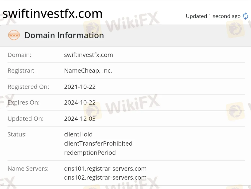 Impormasyon ng domain