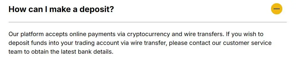 Deposit and Withdrawal