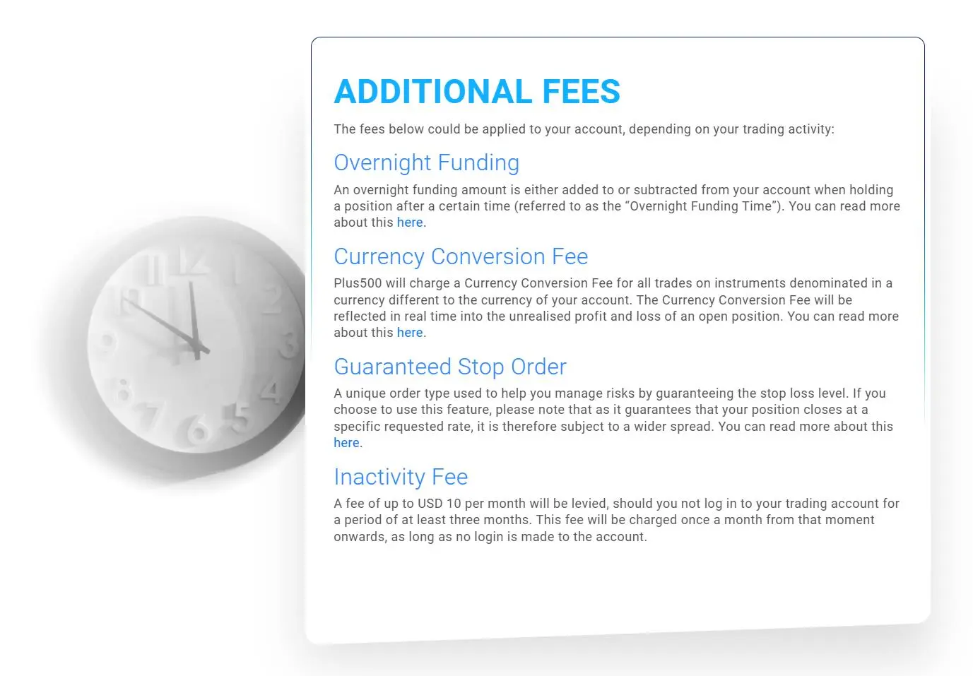 Additional fees Additional fees