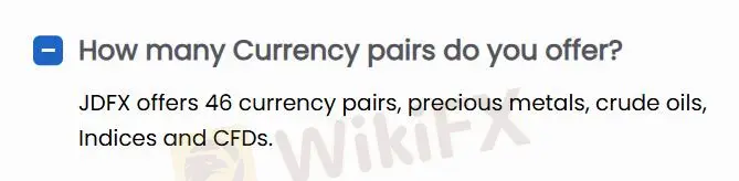 What Can I Trade on JDFX?