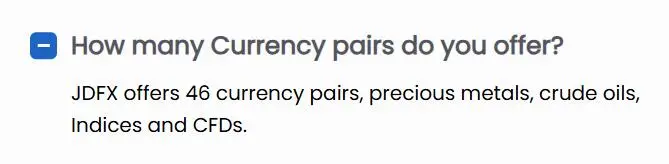 What Can I Trade on JDFX?