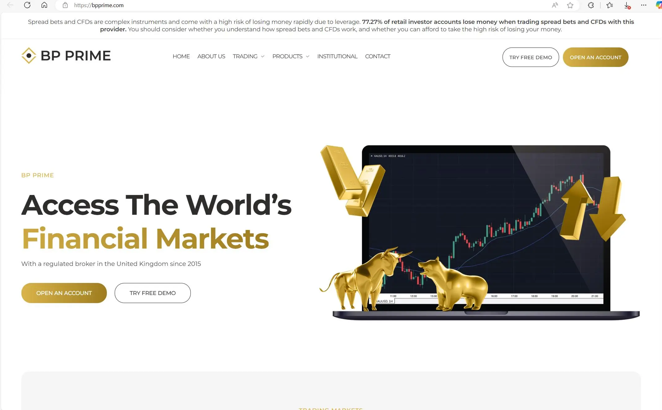 BP Prime's homepage