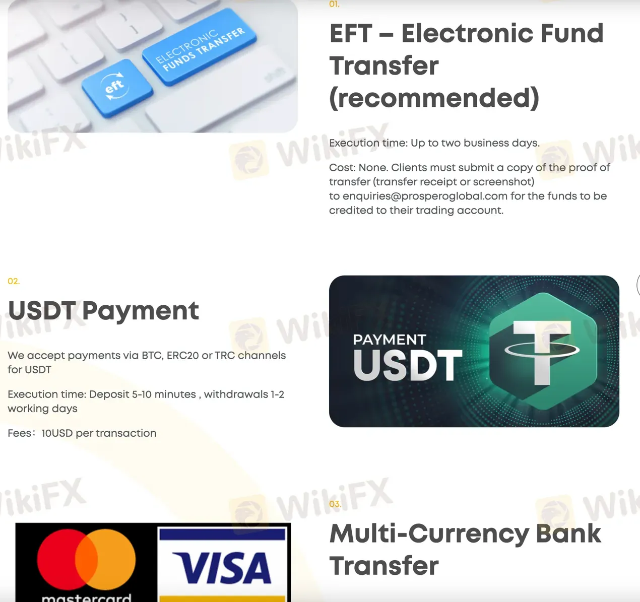 Deposit and Withdrawal