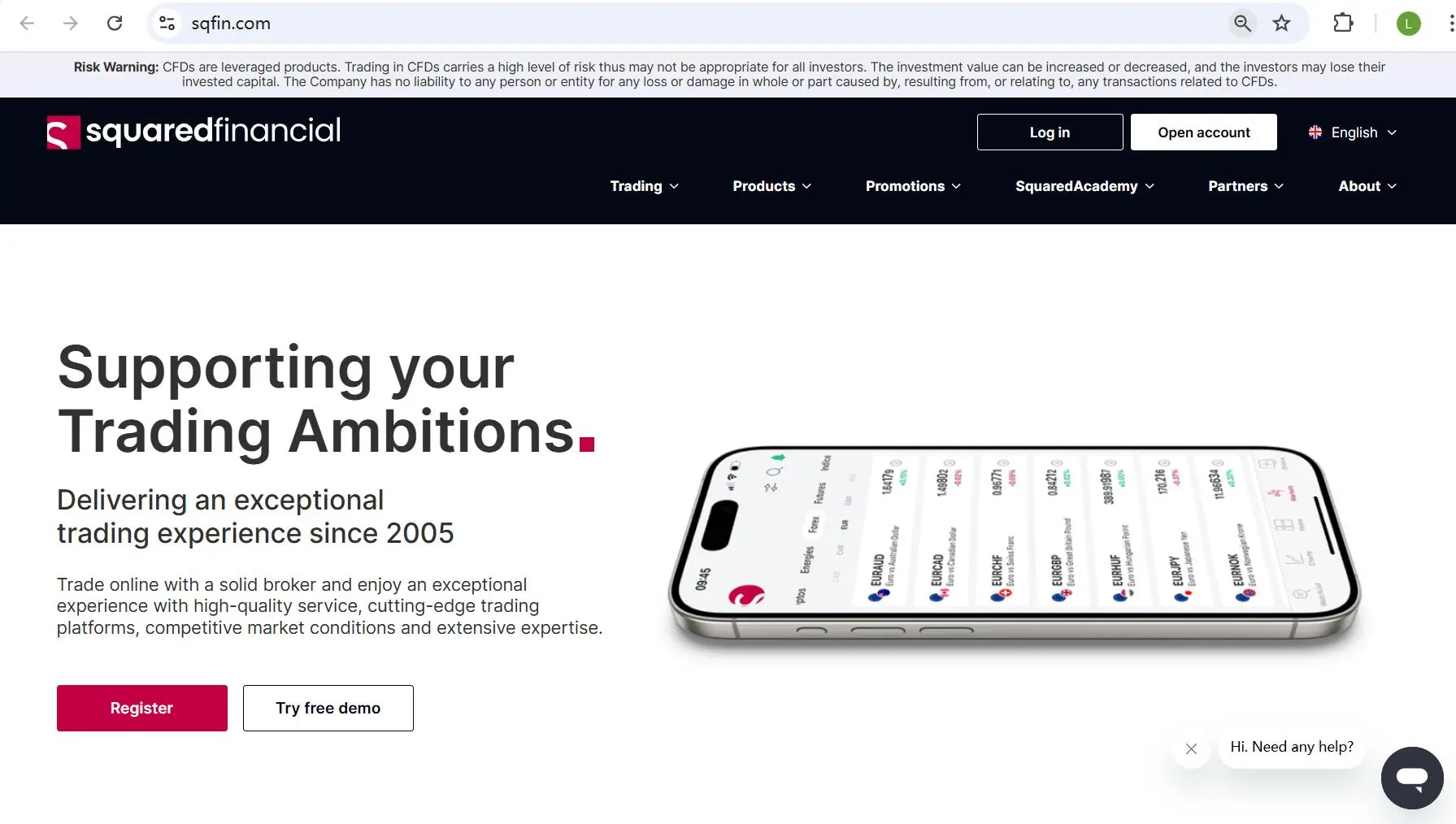 SquaredFinancial's homepage