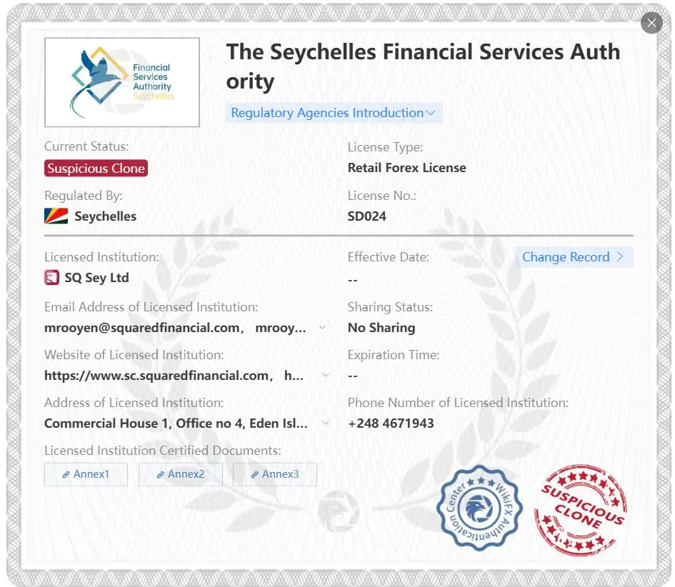 Suspicious clone FSA license