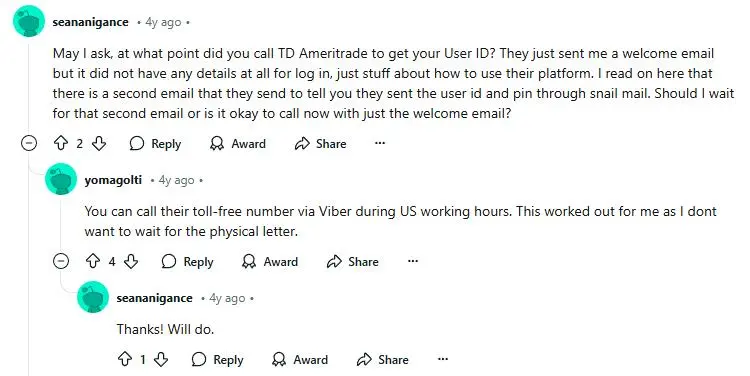 Feedback on TD Ameritrade Withdrawals Feedback on TD Ameritrade Withdrawals