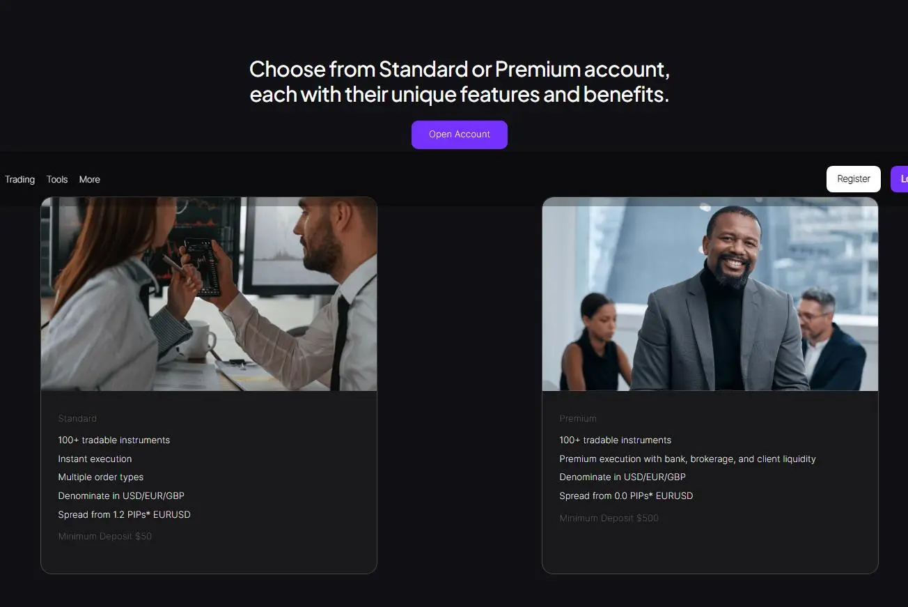Account comparison Account comparison