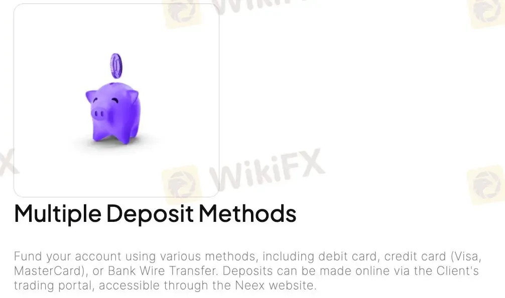 Deposit methods Deposit methods