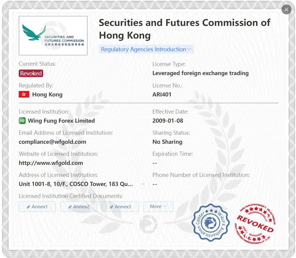 Revoked SFC license