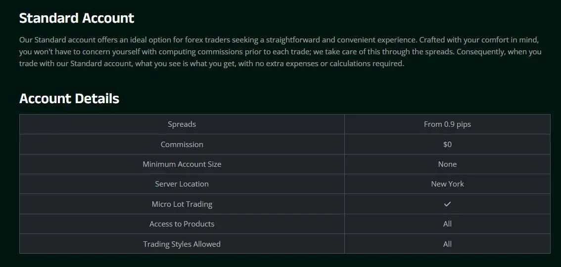 Account details