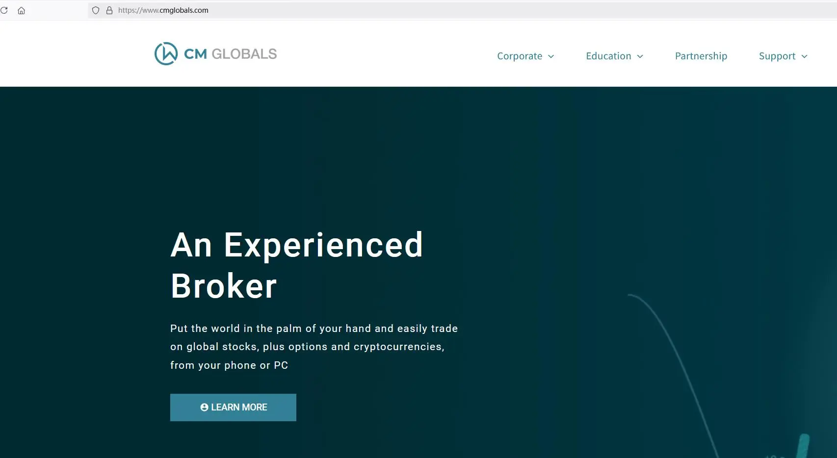 CM Global's homepage