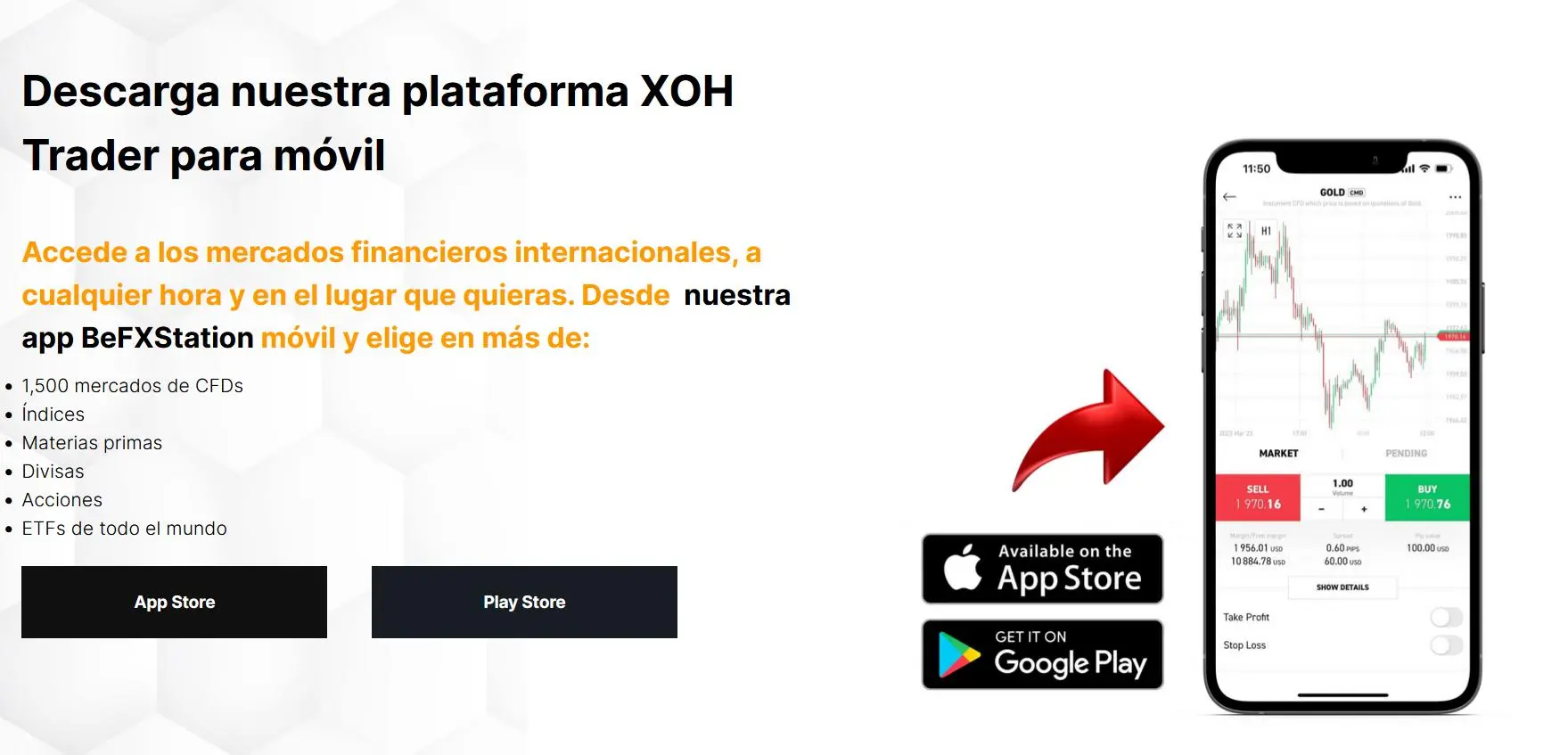 XOH Trader platform