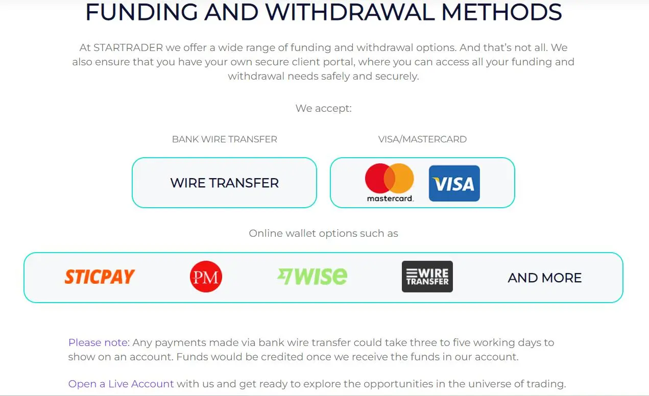 Deposit and Withdrawal