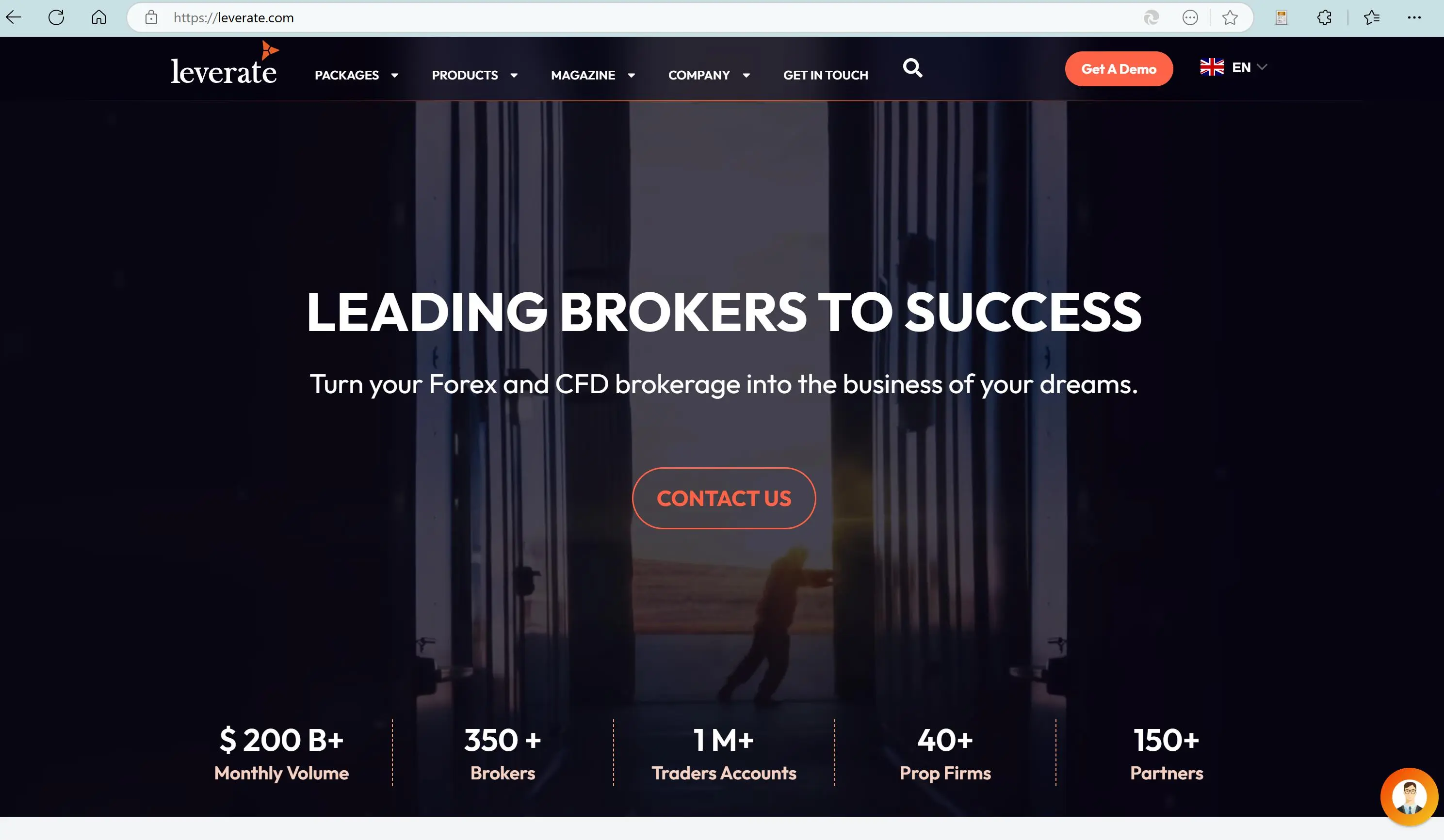 Leverate's homepage Leverate's homepage