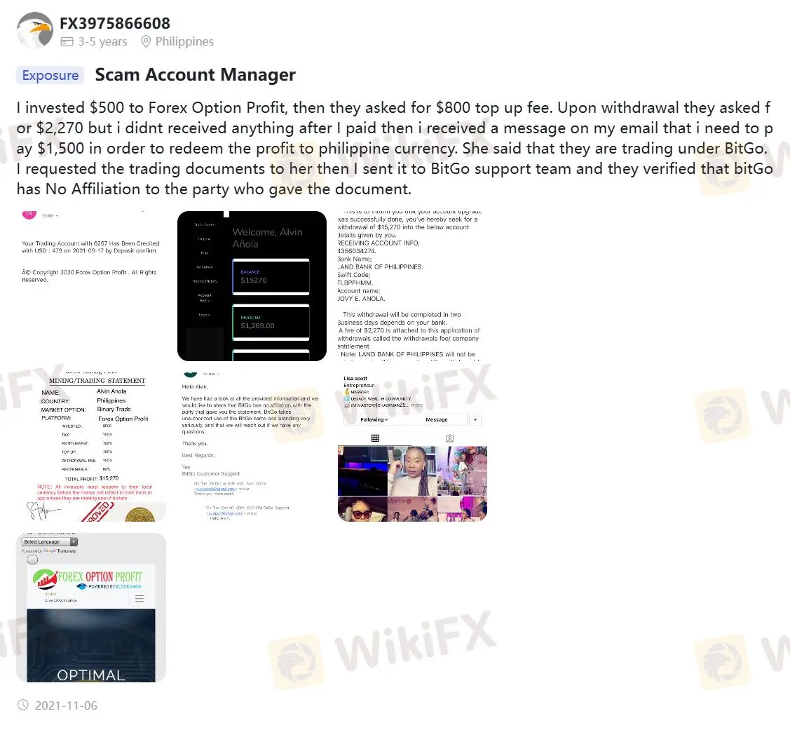 Negative Forex Option Profit Reviews on WikiFX Negative Forex Option Profit Reviews on WikiFX