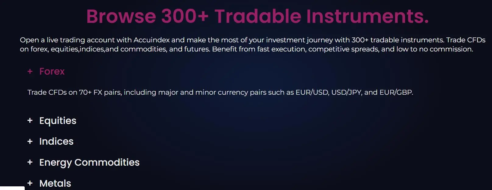What Can I Trade on AccuIndex? What Can I Trade on AccuIndex?