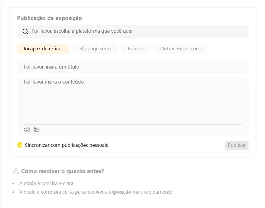 • Sinais de Alerta Forex