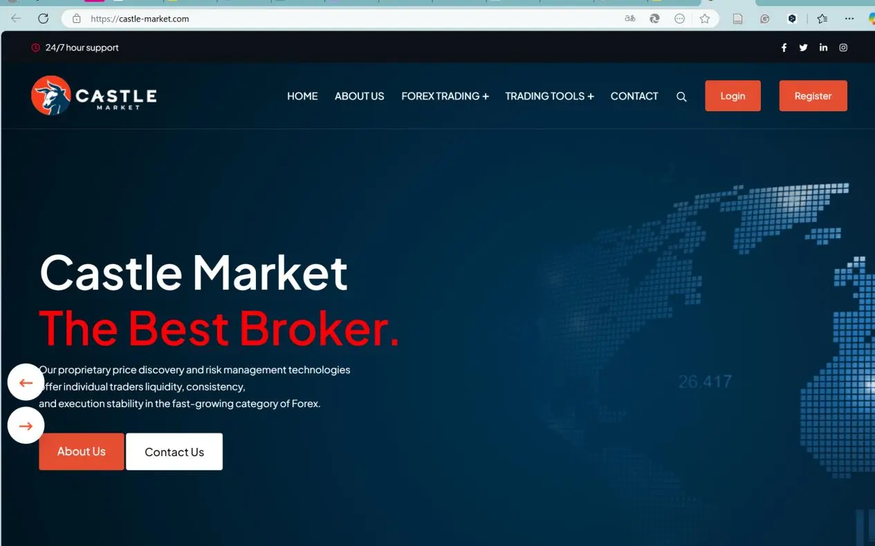 Castle Market's homepage