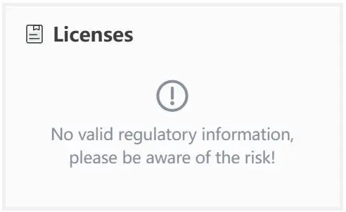 No license No license