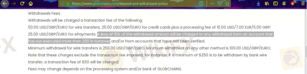 Withdrawal fees 1