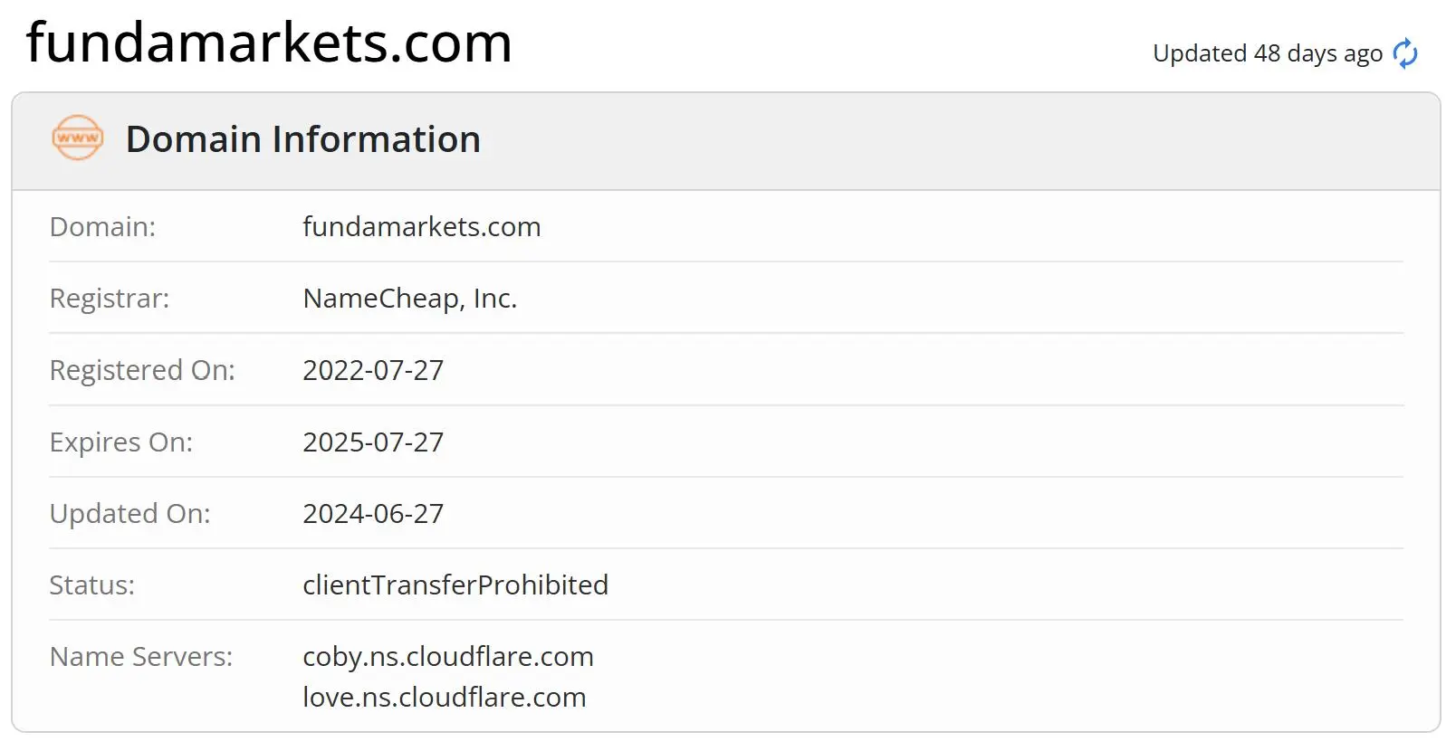 Domain information