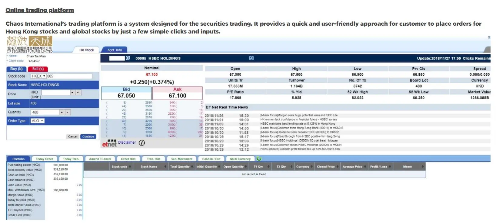 Trading Platform