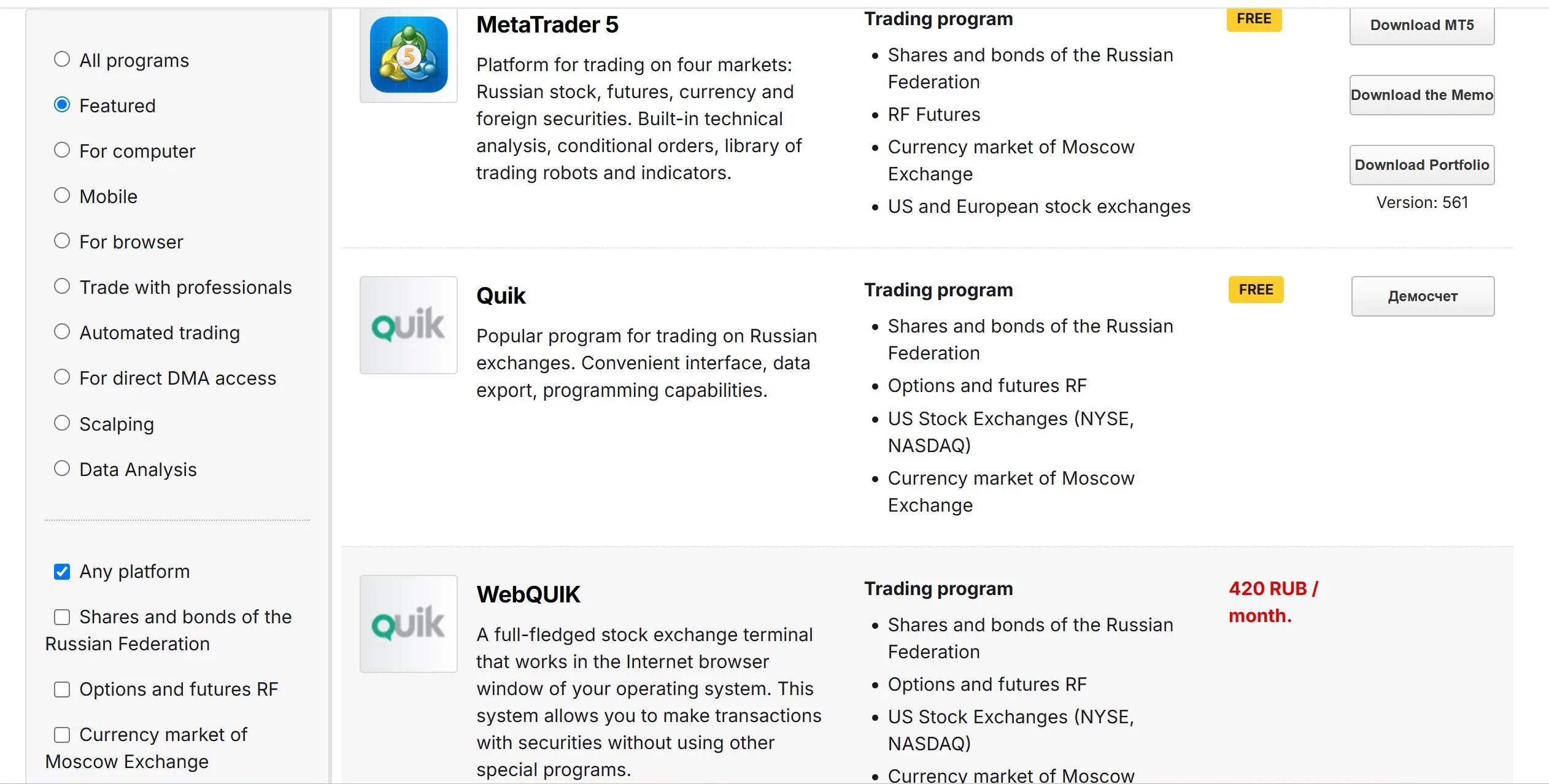 Trading Platform 4
