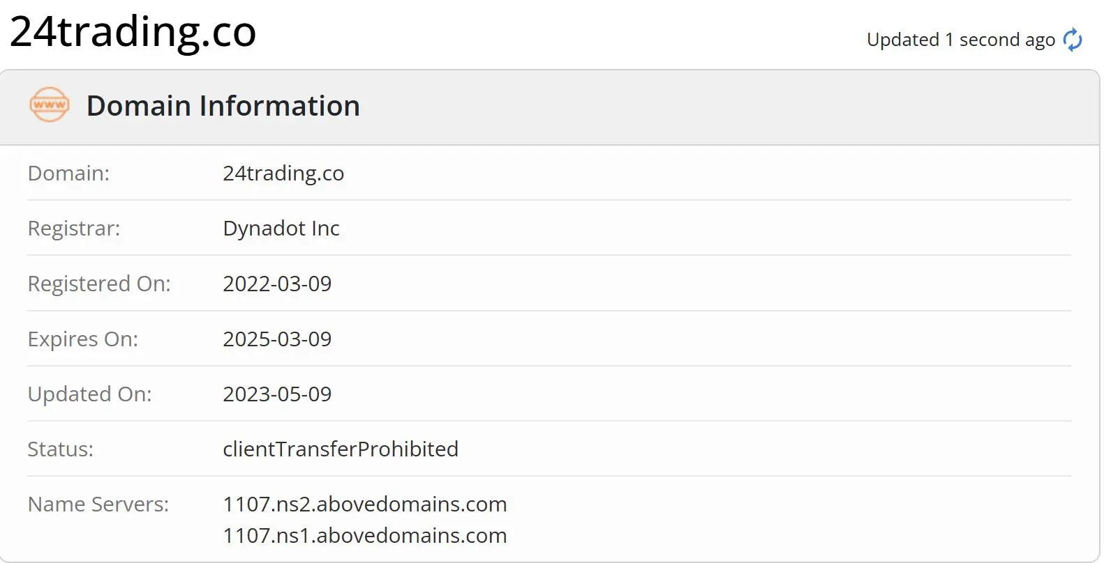 Domain information