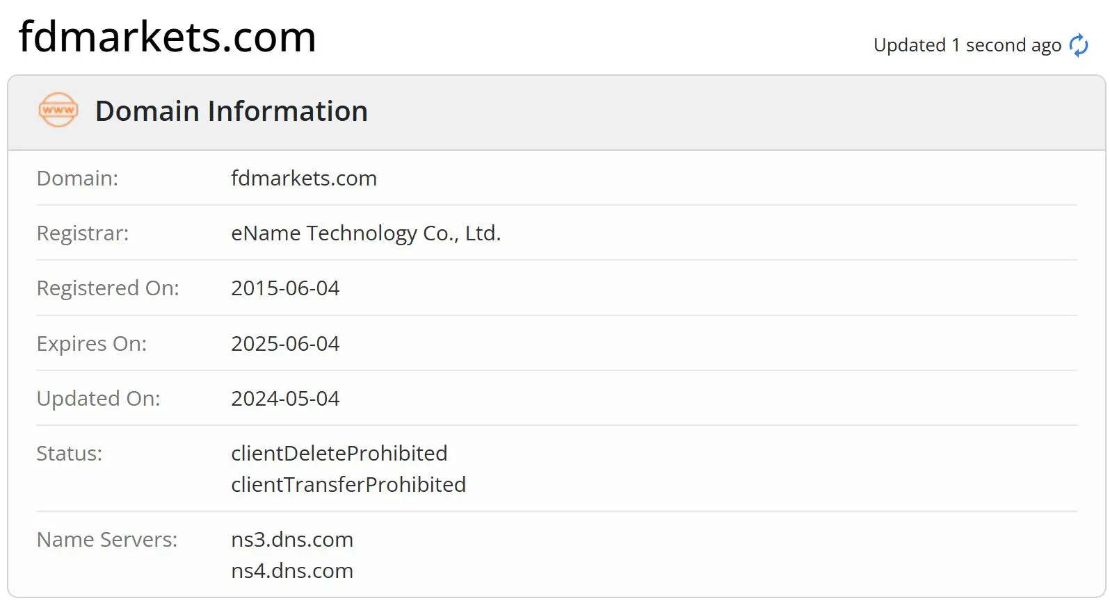 Domain information