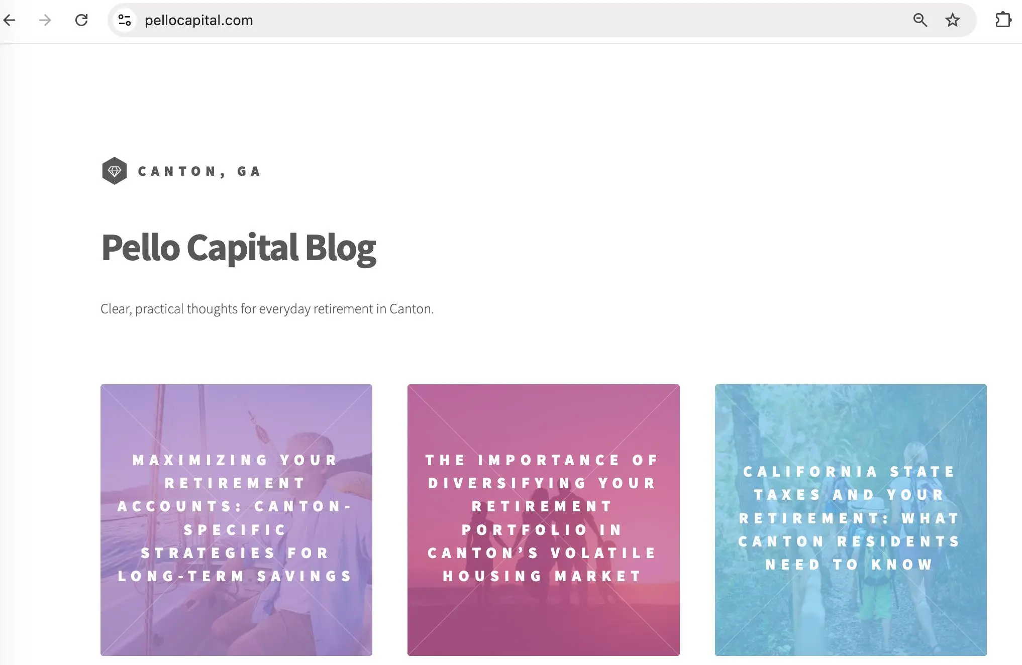 Pello Capital's homepage