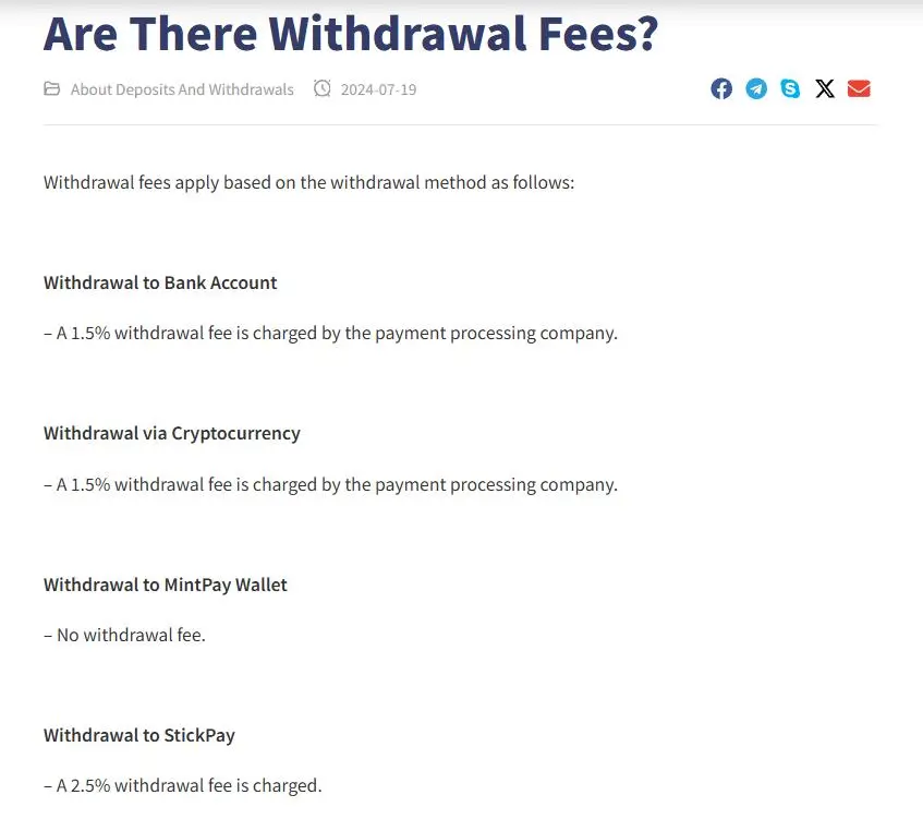 Withdrawal Options