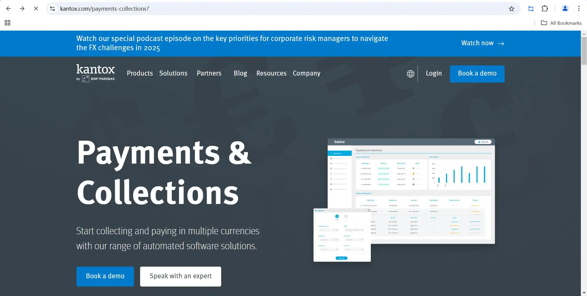 Kantox's homepage