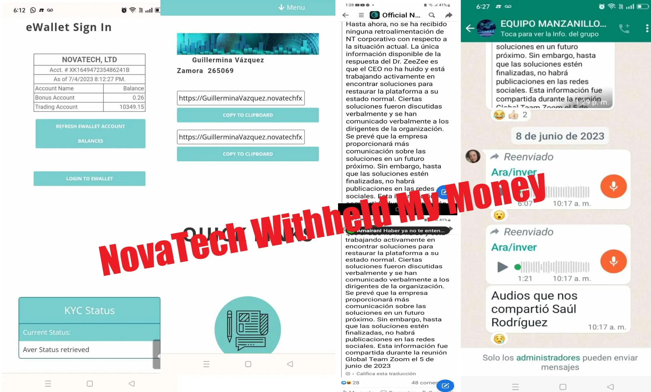 NovaTech has withheld my money for two months now NovaTech has withheld my money for two months now