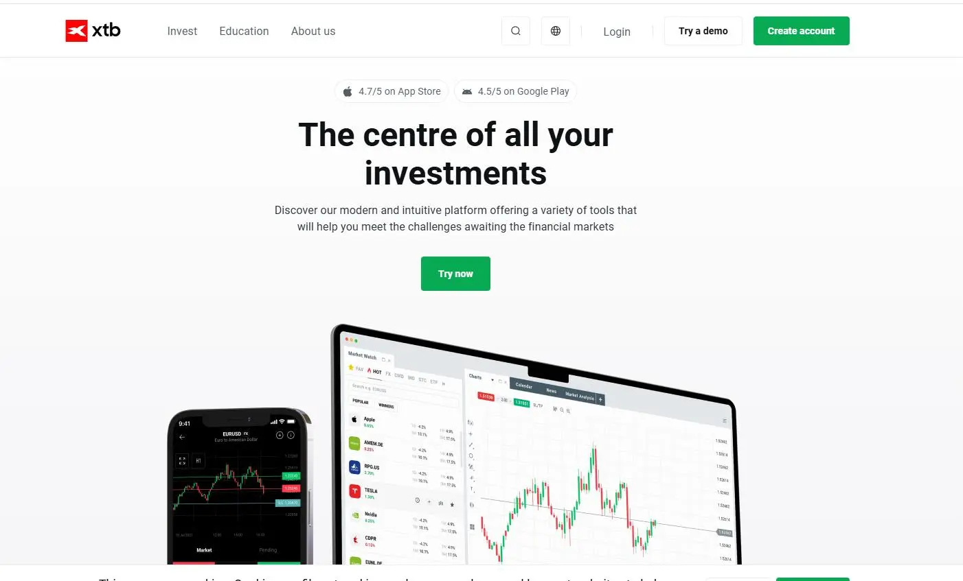 XTB- Great Ease of Use Through Simple Platform Design
