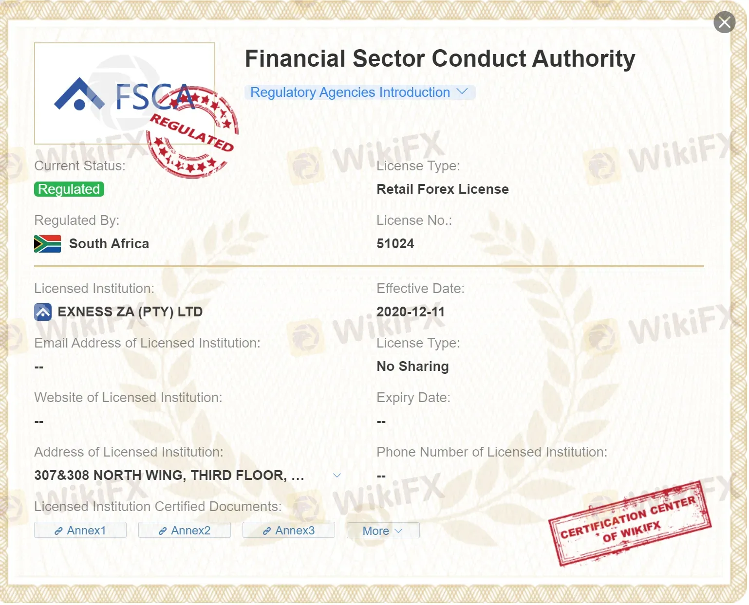 Regulated by FSCA