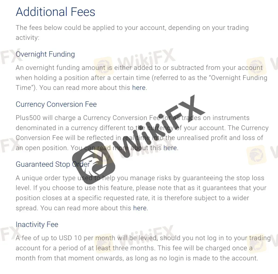 Additional fees