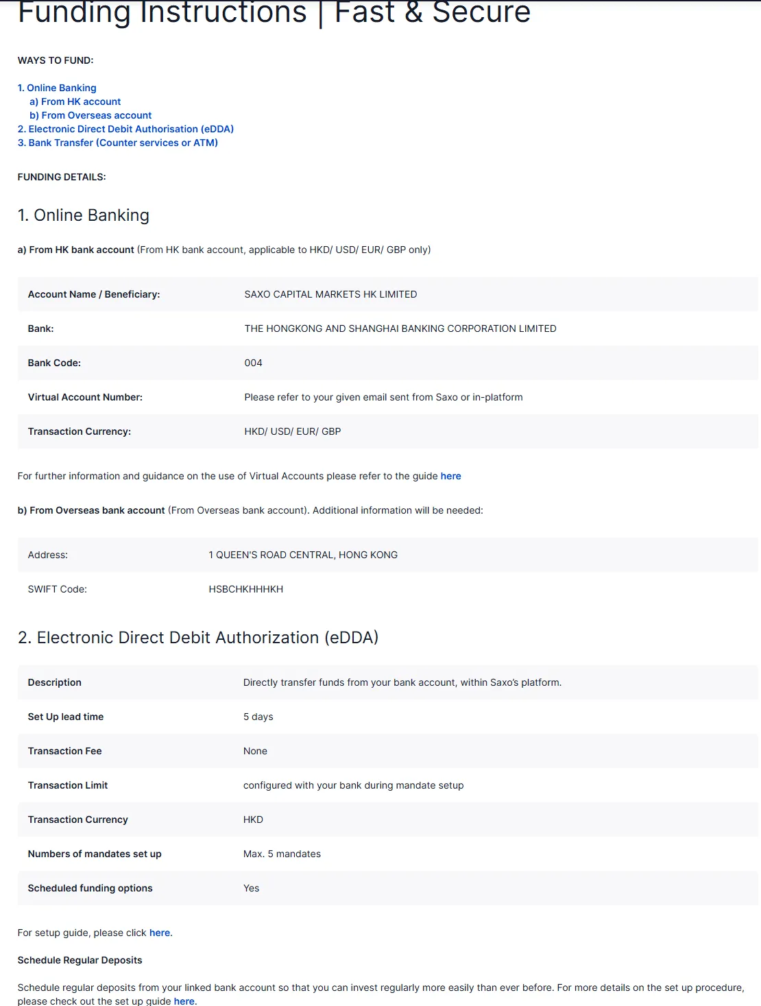 Deposits & Withdrawals 1