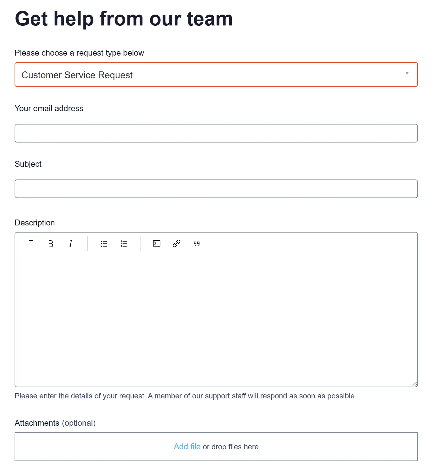 Contact form