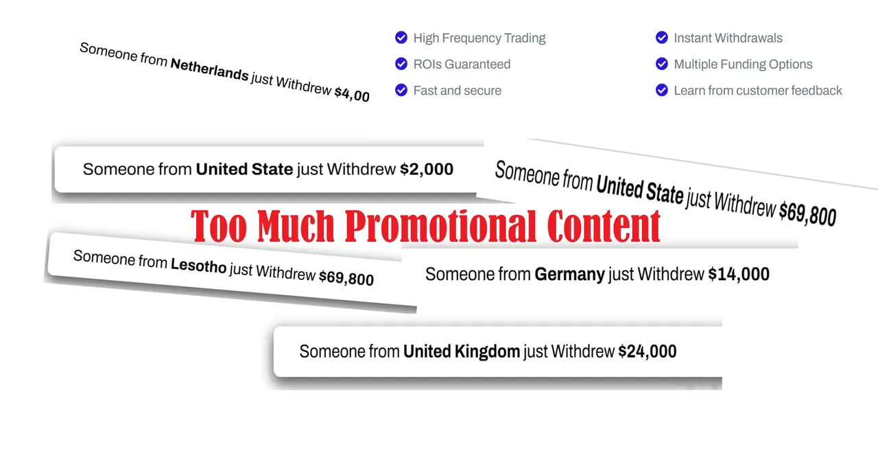 Unrelistic Returns-Too Much Promotional Content Unrelistic Returns-Too Much Promotional Content