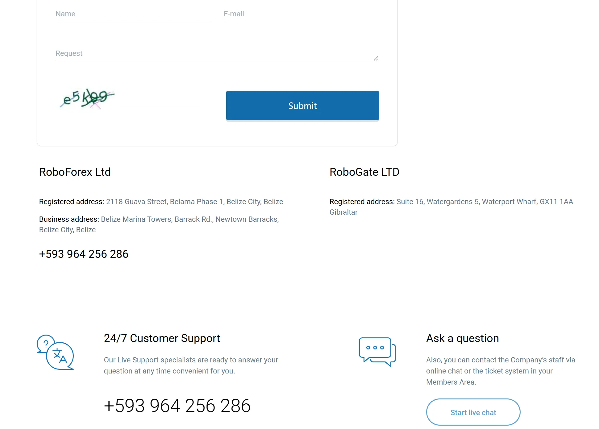 Contact info