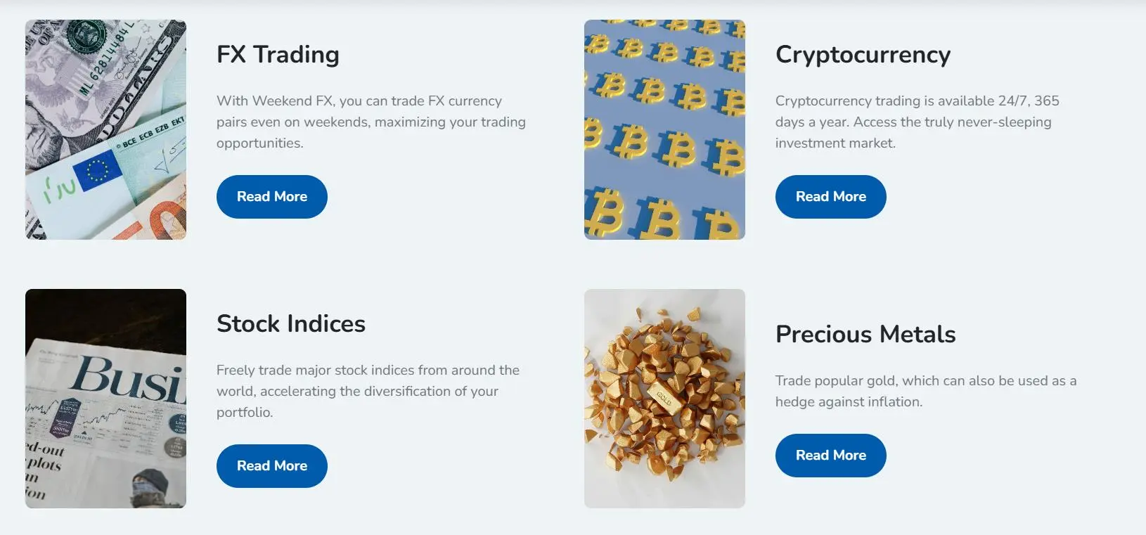 What Can I Trade on WeekendFX?