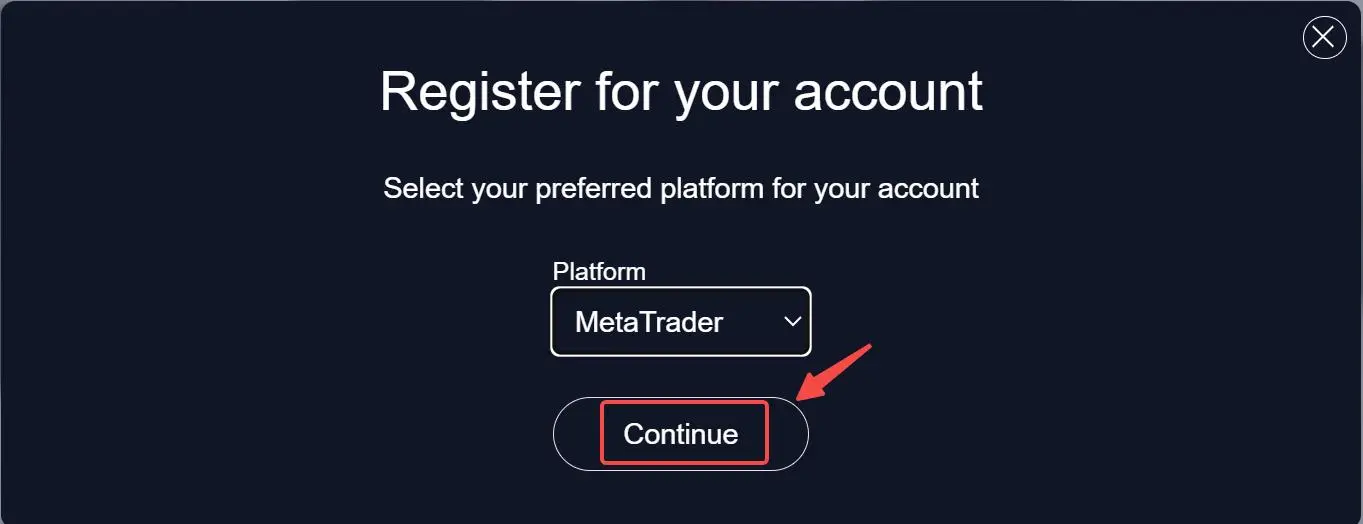 Click the Continue button Click the Continue button