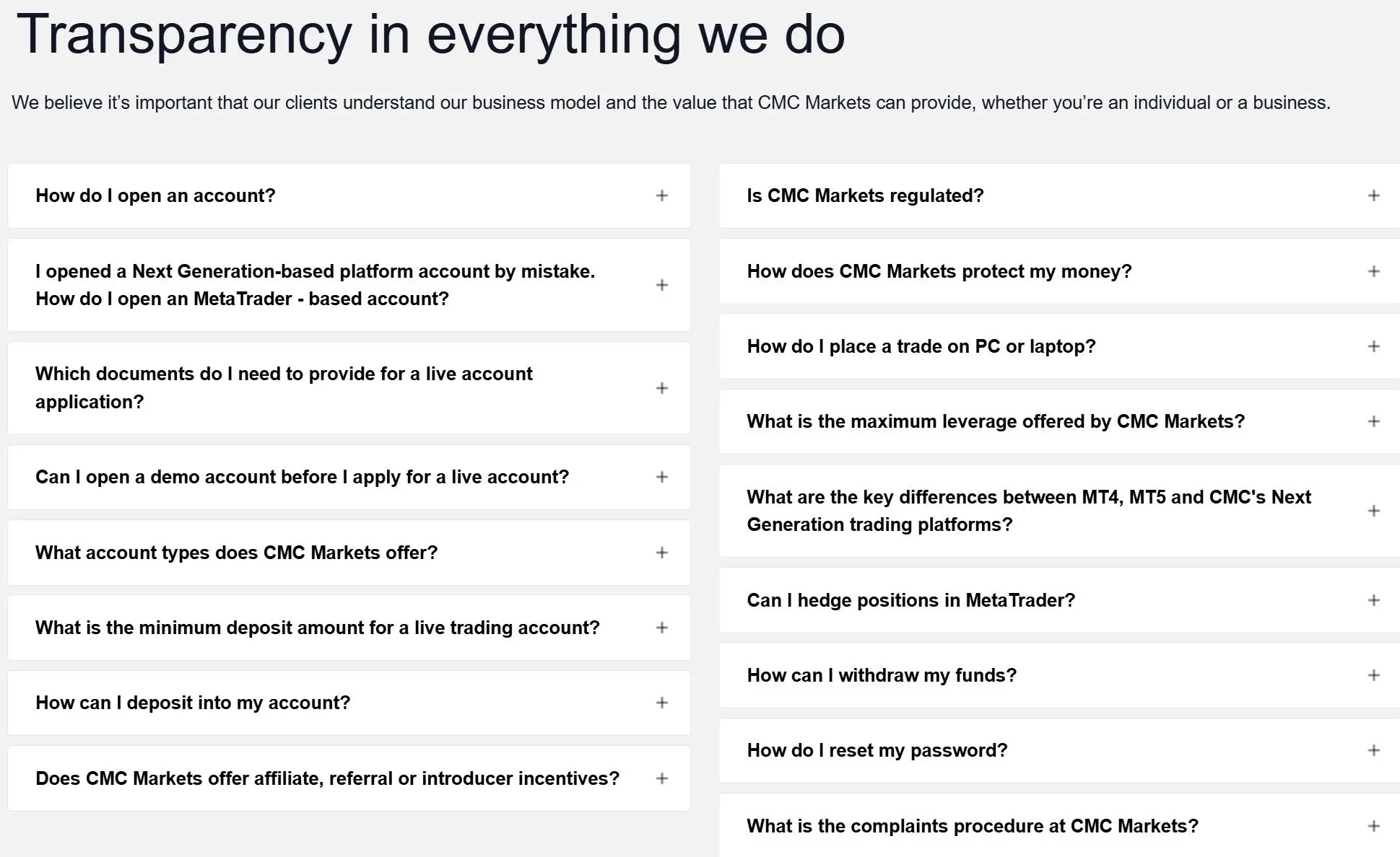 FAQ page FAQ page